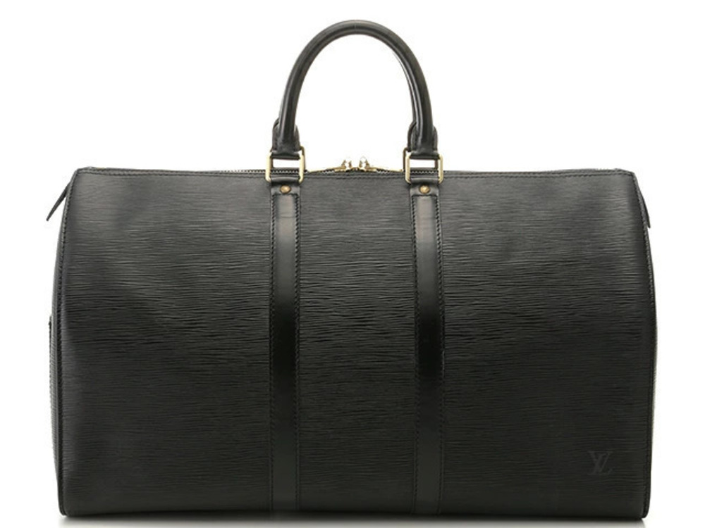 LOUIS VUITTON Bag Keepall Boston Epi Noir Black
